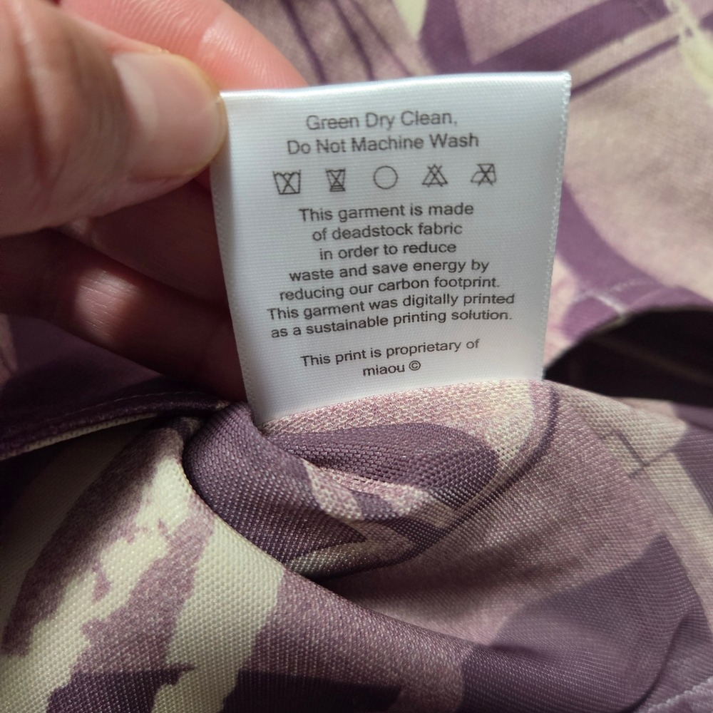 Miaou Campbell Corset Top Roman Statues Print Purple Sleeveless XS - Picture 5 of 9
